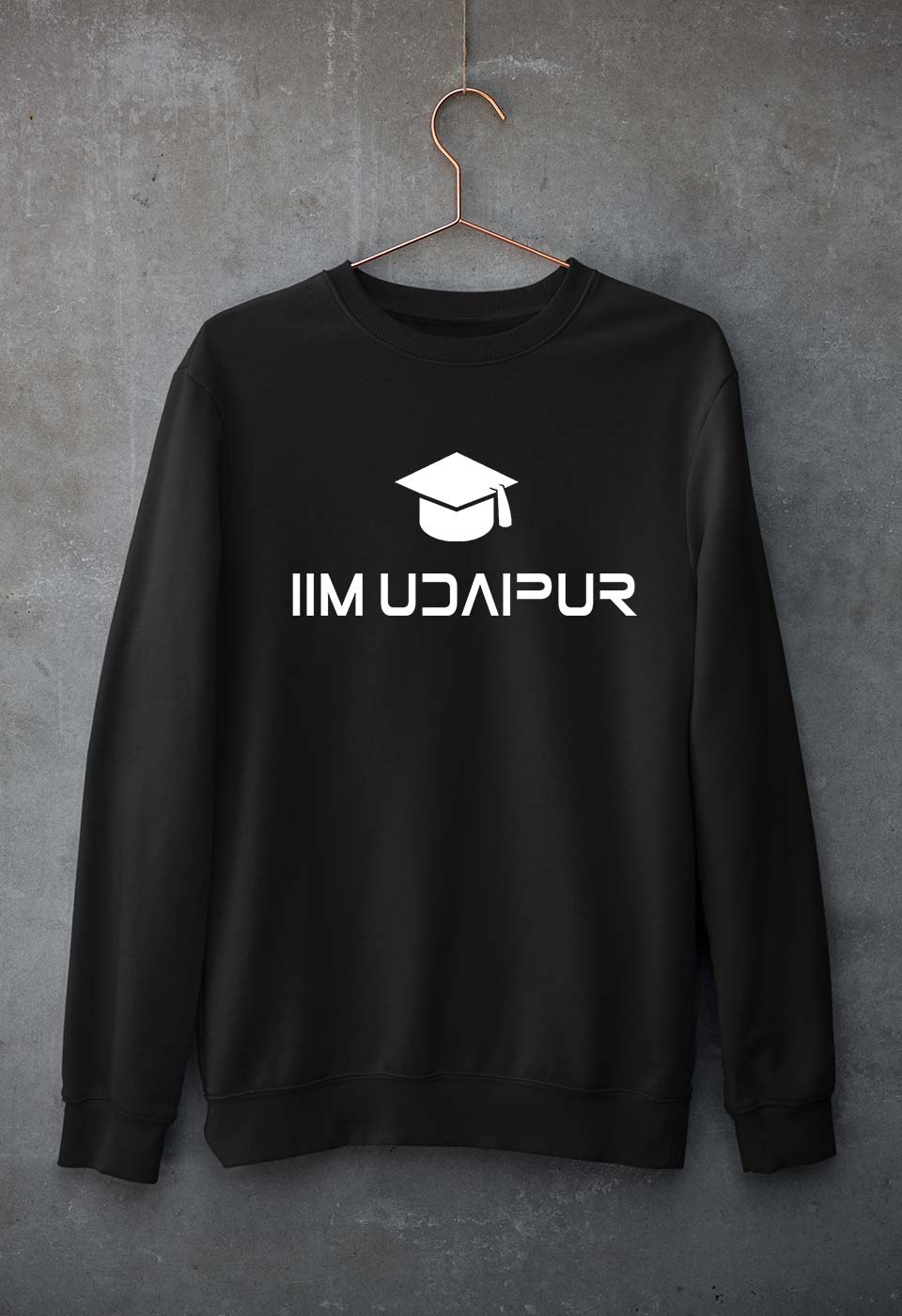 IIM Udaipur Unisex Sweatshirt for Men/Women-S(40 Inches)-Black-Ektarfa.online