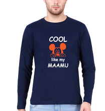 Load image into Gallery viewer, Cool Like My Maamu Full Sleeves T-Shirt for Men-Navy Blue-Ektarfa.online
