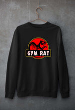 Load image into Gallery viewer, Gym Rat Unisex Sweatshirt for Men/Women-S(40 Inches)-Black-Ektarfa.online
