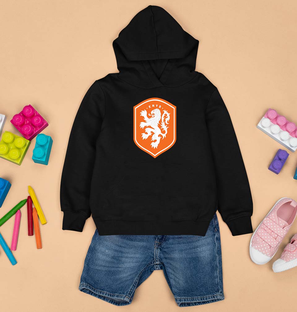Netherlands Football Kids Hoodie for Boy/Girl-Black-Ektarfa.online