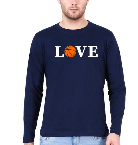 NBA Basketball Love Full Sleeves T-Shirt for Men-Navy Blue-Ektarfa.online