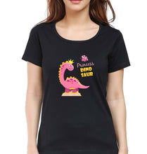 Load image into Gallery viewer, Dinosaur T-Shirt for Women-XS(32 Inches)-Black-Ektarfa.online
