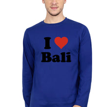 Load image into Gallery viewer, I Love Bali Full Sleeves T-Shirt for Men-Royal blue-Ektarfa.online
