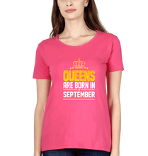 Load image into Gallery viewer, Queens Are Born In September T-Shirt for Women-Pink-Ektarfa.online
