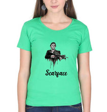 Load image into Gallery viewer, Scarface T-Shirt for Women-XS(32 Inches)-Flag Green-Ektarfa.online
