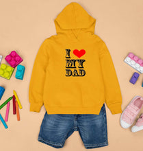 Load image into Gallery viewer, I Love My Dad Kids Hoodie for Boy/Girl-1-2 Years(24 Inches)-Mustard Yellow-Ektarfa.online
