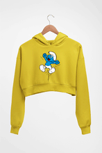 Load image into Gallery viewer, The Smurfs Crop HOODIE FOR WOMEN-Mustard Yellow-Ektarfa.online
