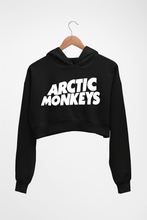 Load image into Gallery viewer, Arctic Monkeys Crop HOODIE FOR WOMEN-Black-Ektarfa.online
