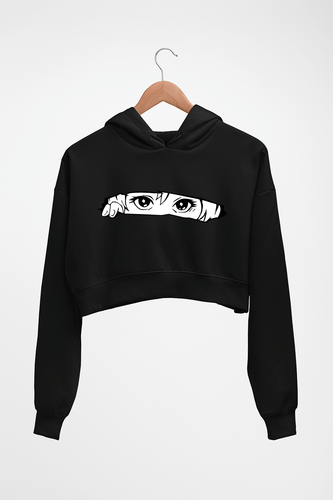 Anime Crop HOODIE FOR WOMEN-Black-Ektarfa.online