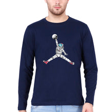 Load image into Gallery viewer, Jorden Space Dunk Full Sleeves T-Shirt for Men-Navy Blue-Ektarfa.online
