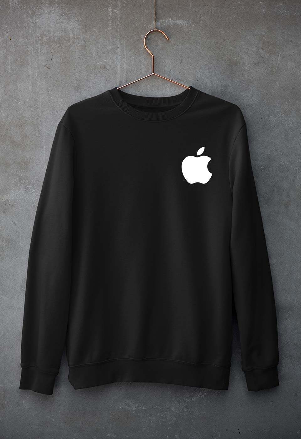 Apple Unisex Sweatshirt for Men/Women-Black-Ektarfa.online