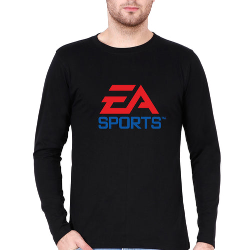 EA Sports Full Sleeves T-Shirt for Men-Black-Ektarfa.online