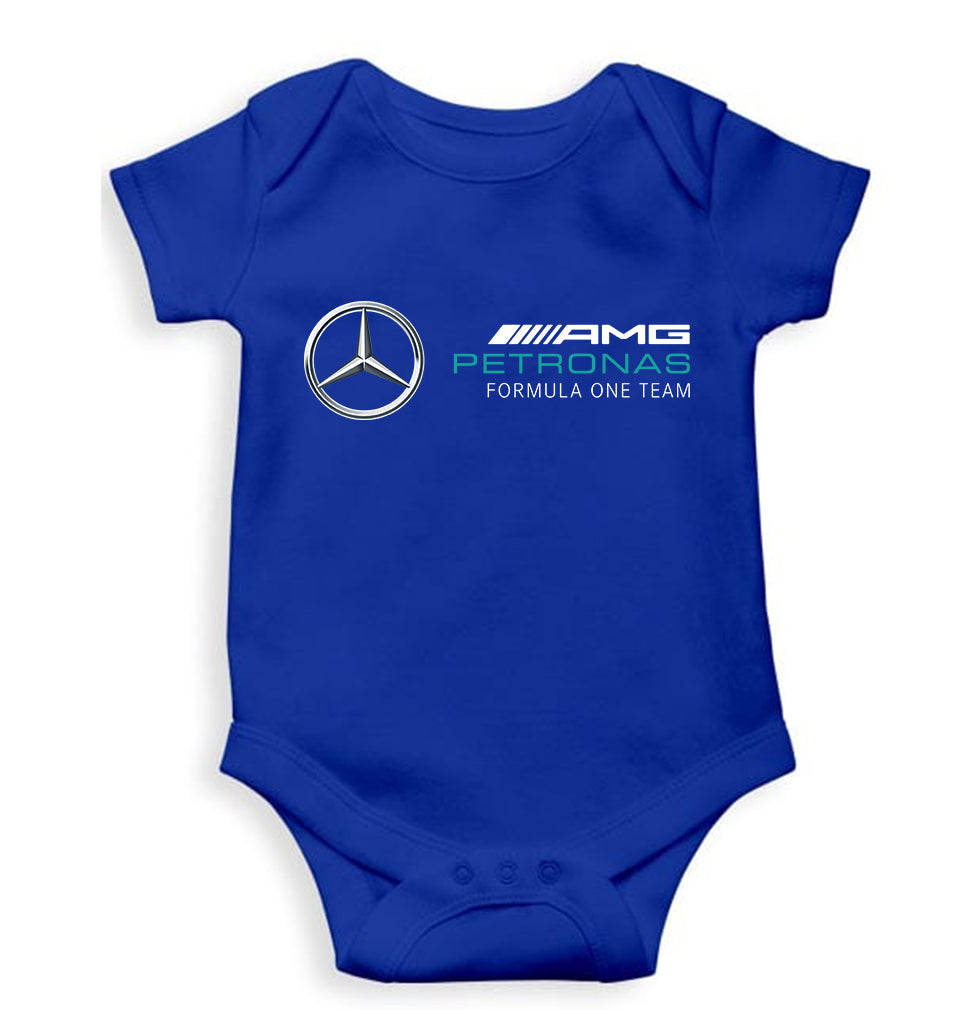 Mercedes AMG Petronas F1 Kids Romper For Baby Boy/Girl-0-5 Months(18 Inches)-Royal Blue-Ektarfa.online