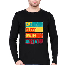 Load image into Gallery viewer, Swimming Full Sleeves T-Shirt for Men-Black-Ektarfa.online
