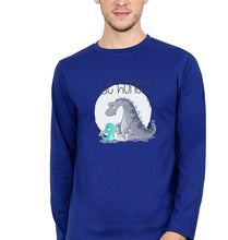 Load image into Gallery viewer, Dinosaur Full Sleeves T-Shirt for Men-S(38 Inches)-Royal Blue-Ektarfa.online
