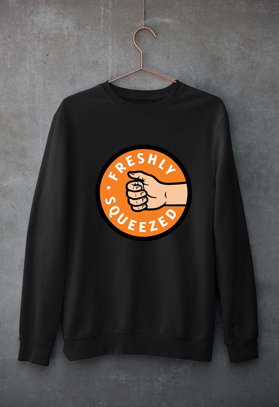 Orange Cassidy - Freshly Squeezed Friends Unisex Sweatshirt for Men/Women-S(40 Inches)-Black-Ektarfa.online