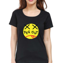 Load image into Gallery viewer, Peg Out T-Shirt for Women-Black-Ektarfa.online
