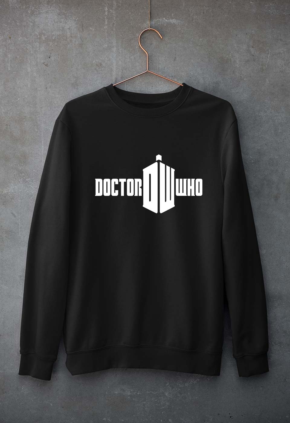 Doctor Who Unisex Sweatshirt for Men/Women-S(40 Inches)-Black-Ektarfa.online