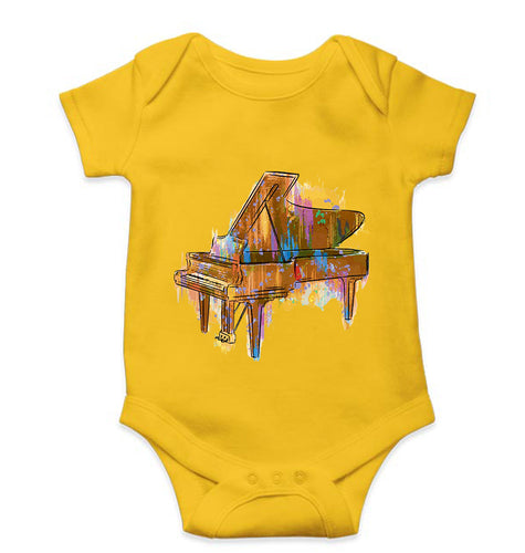 Piano Kids Romper For Baby Boy/Girl-Yellow-Ektarfa.online