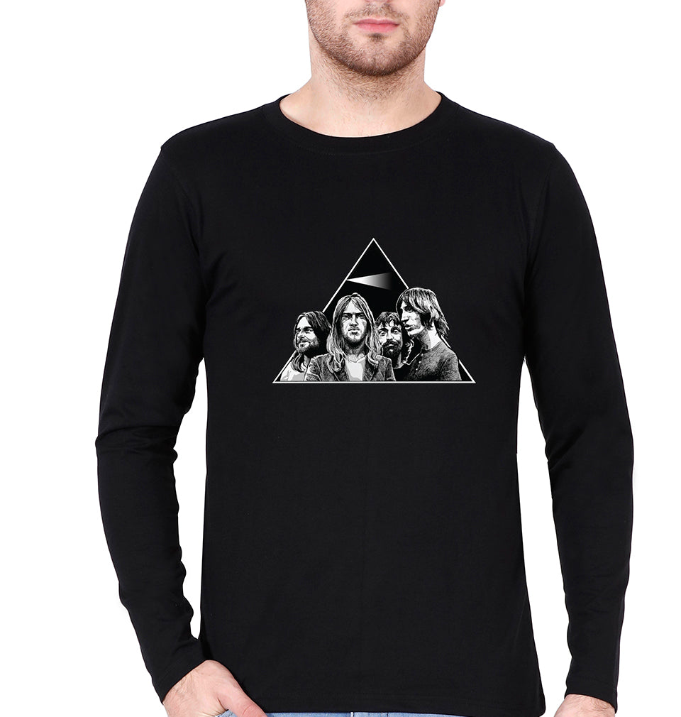 Pink Floyd Full Sleeves T-Shirt for Men-S(38 Inches)-Black-Ektarfa.online