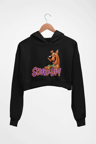 Scooby Doo Crop HOODIE FOR WOMEN-Black-Ektarfa.online