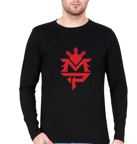 Manny Pacquiao Full Sleeves T-Shirt for Men-Black-Ektarfa.online