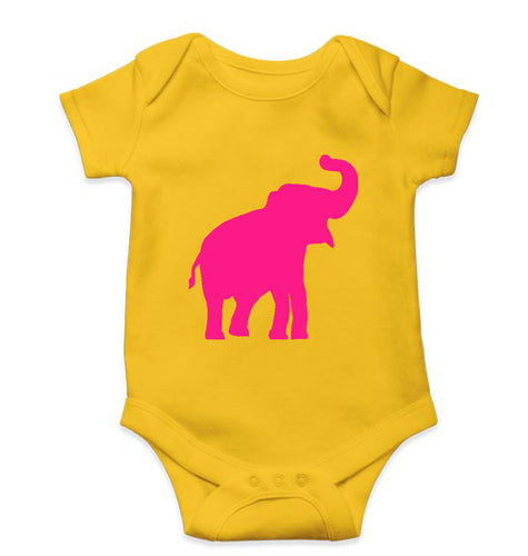 Pink Elephant Kids Romper For Baby Boy/Girl-Yellow-Ektarfa.online