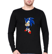 Load image into Gallery viewer, Sonic Full Sleeves T-Shirt for Men-Black-Ektarfa.online
