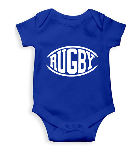 Rugby Kids Romper For Baby Boy/Girl-0-5 Months(18 Inches)-Royal Blue-Ektarfa.online