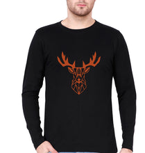 Load image into Gallery viewer, Deer Full Sleeves T-Shirt for Men-BLACK-Ektarfa.online
