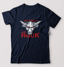 Load image into Gallery viewer, The Rock T-Shirt for Men-S(38 Inches)-Navy Blue-Ektarfa.online
