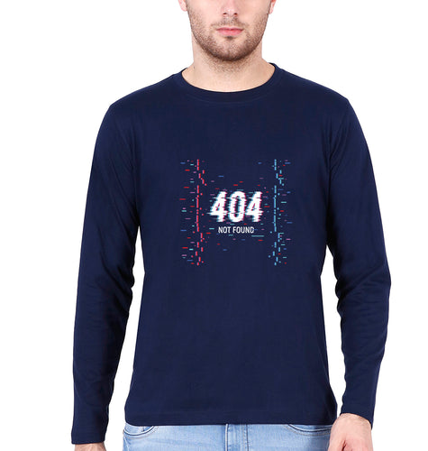 404 Full Sleeves T-Shirt for Men-Navy Blue-Ektarfa.online