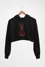 Load image into Gallery viewer, FIFA World Cup Qatar 2022 Crop HOODIE FOR WOMEN-Black-Ektarfa.online
