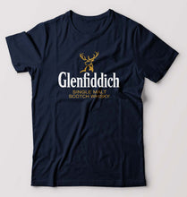 Load image into Gallery viewer, Glenfiddich T-Shirt for Men-S(38 Inches)-Navy Blue-Ektarfa.online
