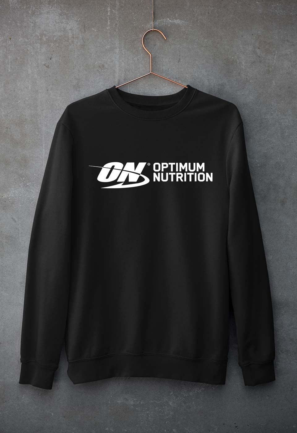 optimum nutrition (ON) Unisex Sweatshirt for Men/Women-Black-Ektarfa.online