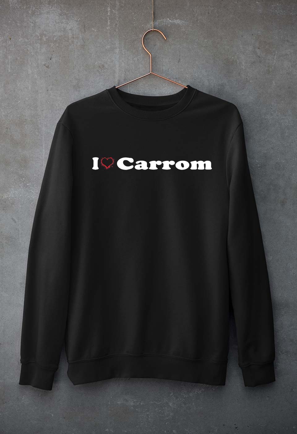 Love Carrom Unisex Sweatshirt for Men/Women-Black-Ektarfa.online