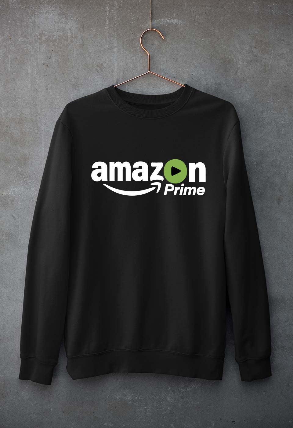 Amazon Prime Unisex Sweatshirt for Men/Women-Black-Ektarfa.online