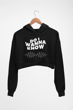 Load image into Gallery viewer, Arctic Monkeys Crop HOODIE FOR WOMEN-Black-Ektarfa.online
