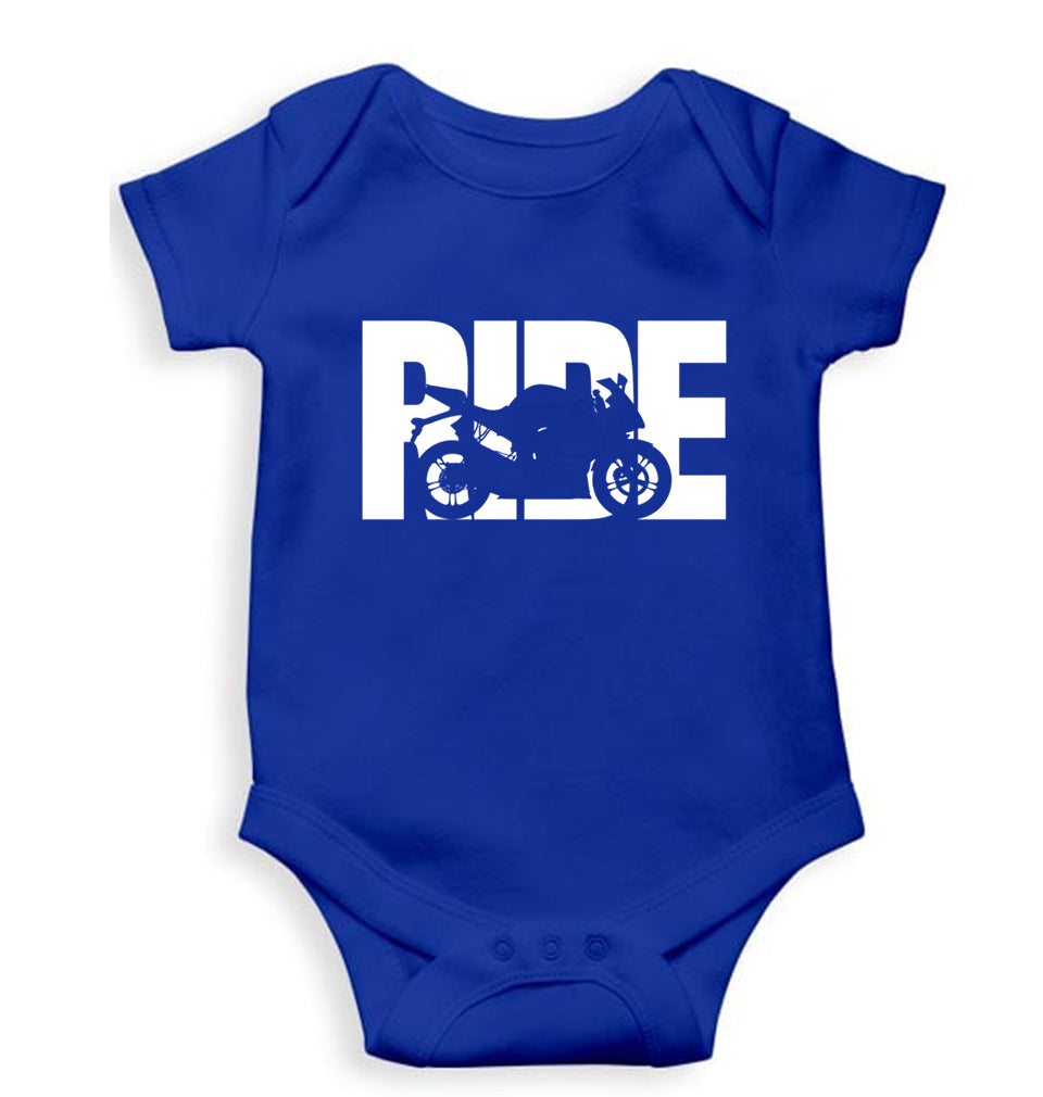 Ride Superbike Kids Romper For Baby Boy/Girl-0-5 Months(18 Inches)-Royal Blue-Ektarfa.online