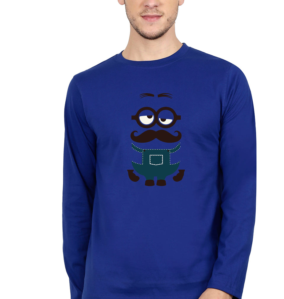 Minion Full Sleeves T-Shirt for Men-Royal Blue-Ektarfa.online