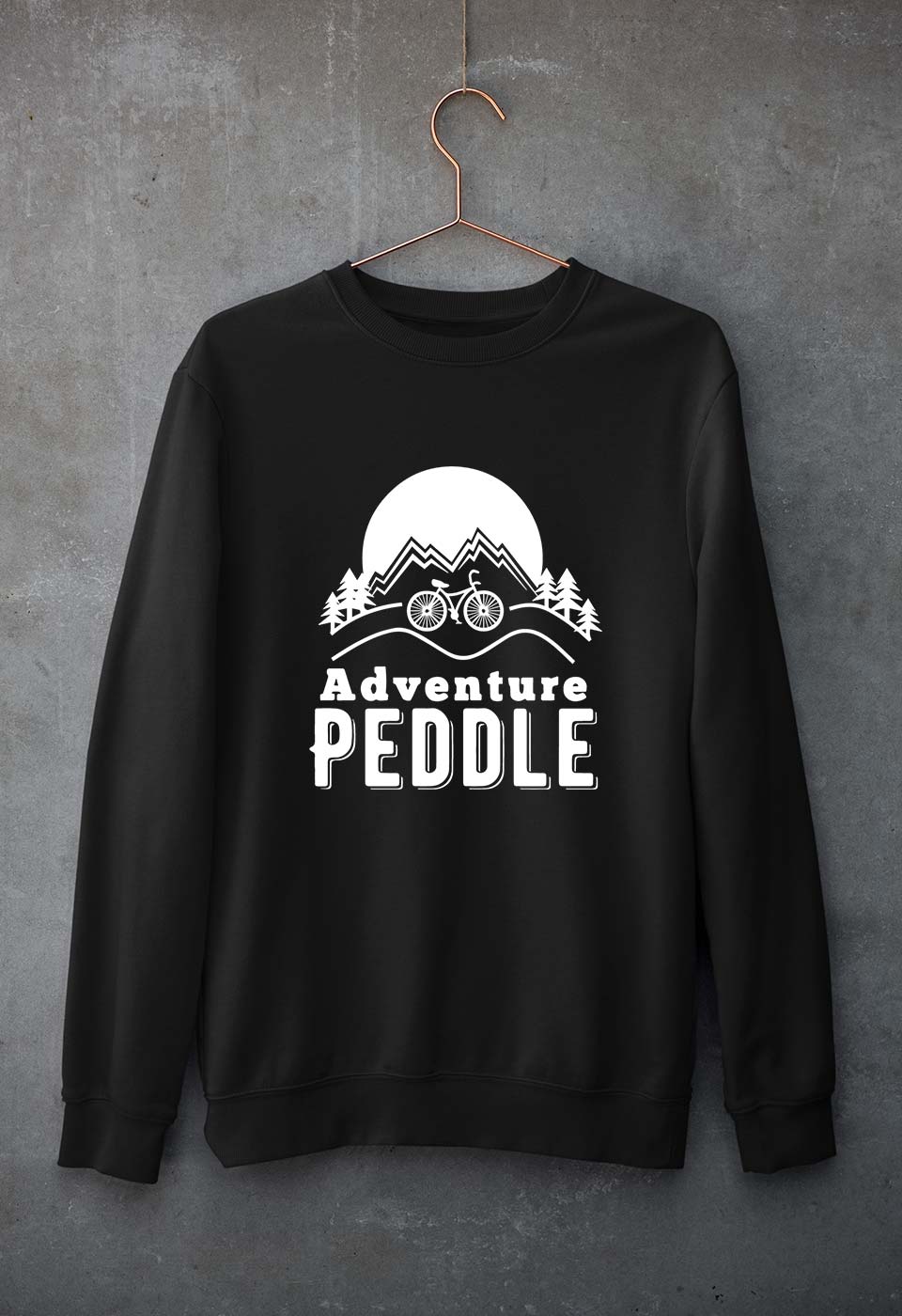 Cycling Adventure Unisex Sweatshirt for Men/Women-Black-Ektarfa.online