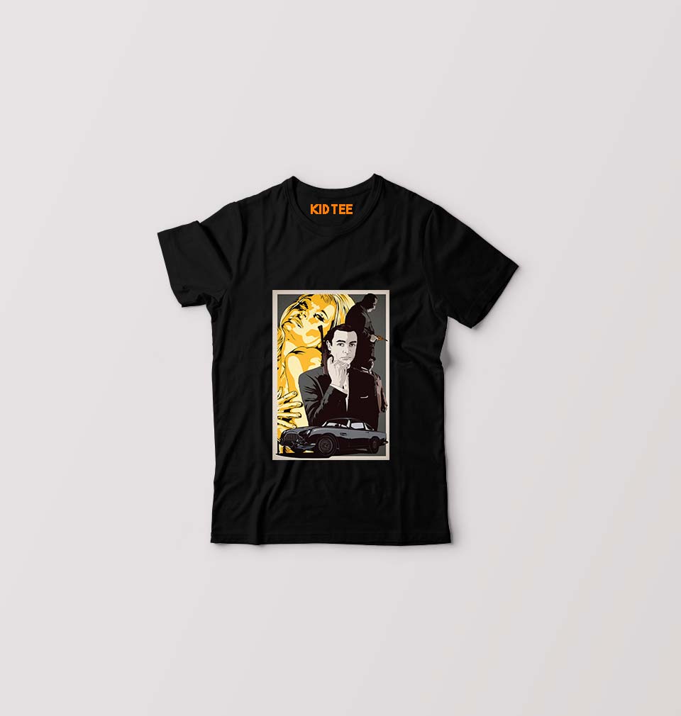 James Bond 007 Kids T-Shirt for Boy/Girl-Black-Ektarfa.online