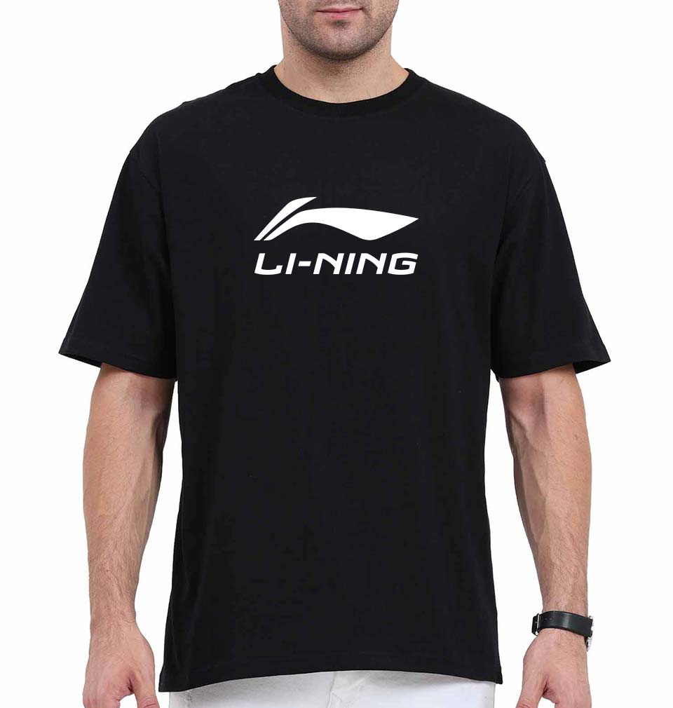 Li-Ning Oversized T-Shirt for Men-Black-Ektarfa.online