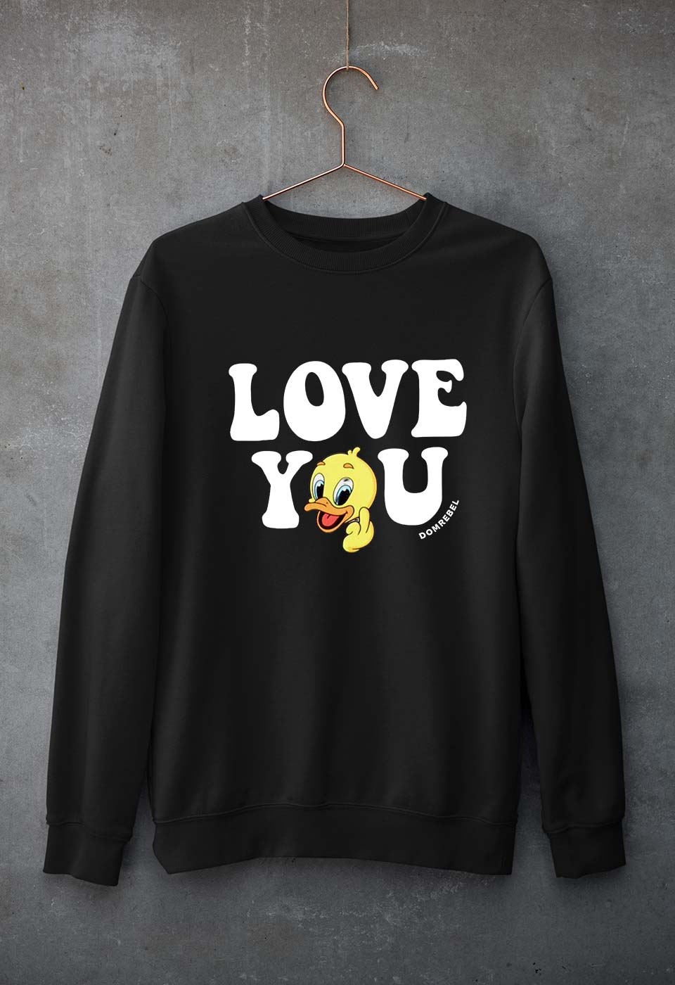 Domrebel Duck Unisex Sweatshirt for Men/Women-Black-Ektarfa.online