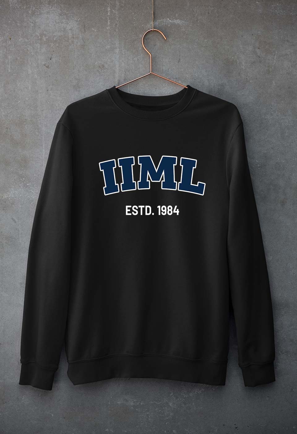 IIM Lucknow Unisex Sweatshirt for Men/Women-S(40 Inches)-Black-Ektarfa.online