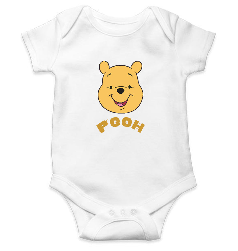 Pooh Kids Romper For Baby Boy/Girl-0-5 Months(18 Inches)-White-Ektarfa.online