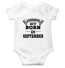 Load image into Gallery viewer, Legends are born in september Kids Romper For Baby Boy/Girl-0-5 Months(18 Inches)-White-Ektarfa.online
