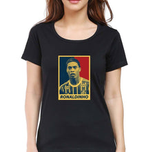 Load image into Gallery viewer, Ronaldinho T-Shirt for Women-XS(32 Inches)-Black-Ektarfa.online
