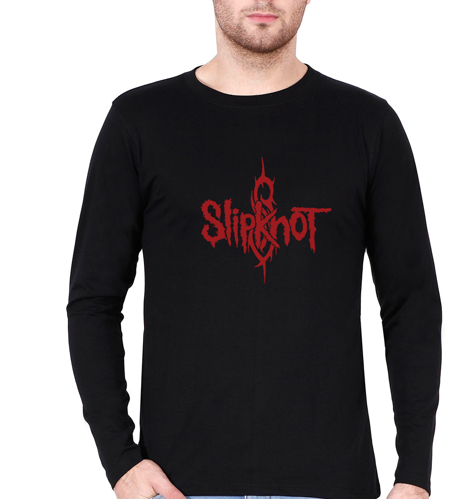 Slipknot Full Sleeves T-Shirt for Men-S(38 Inches)-Black-Ektarfa.online