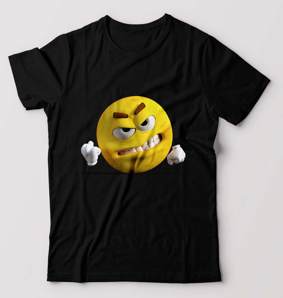 Angry Emoji T-Shirt for Men-Black-Ektarfa.online
